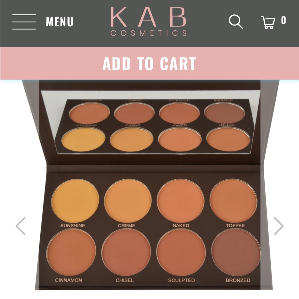 KAB Cosmetics contour palette Volume 2 unopened